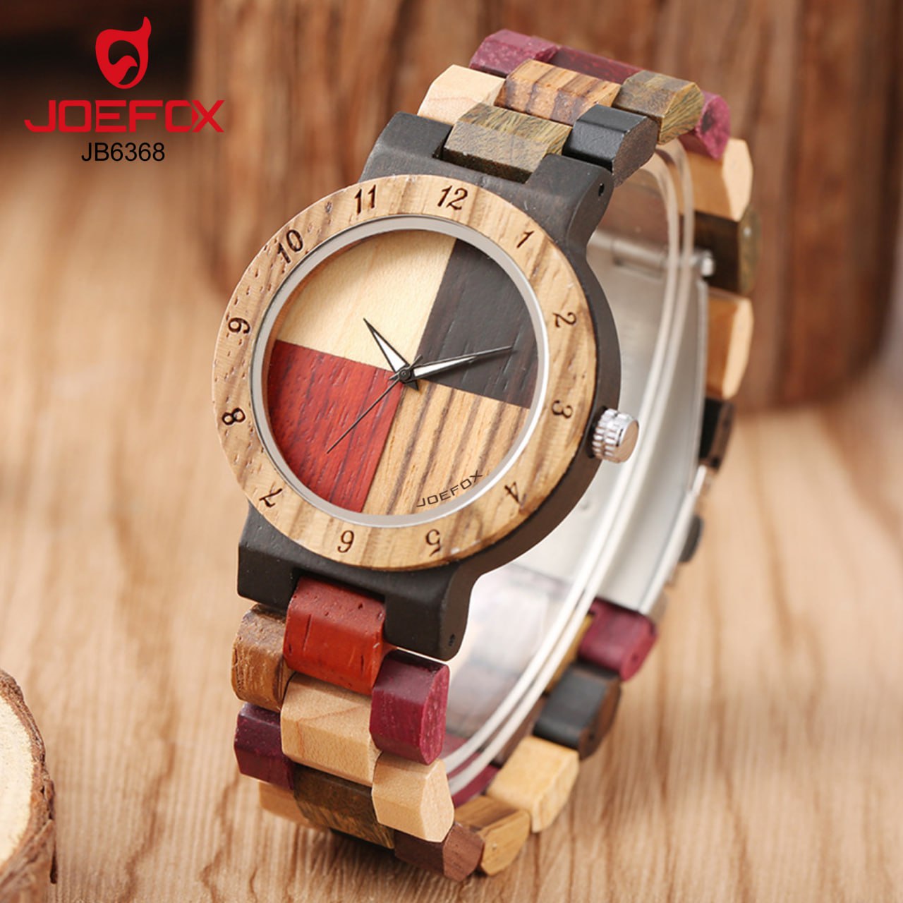 RELOJ JOEFOX BAMBU ESTUCHE MADERA