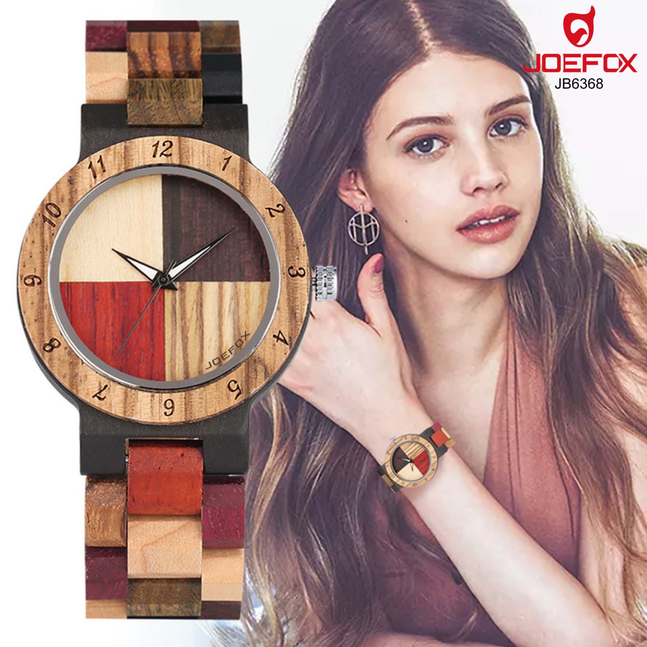 RELOJ JOEFOX BAMBU ESTUCHE MADERA